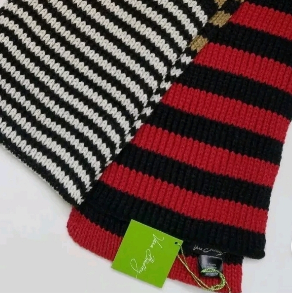 Vera Bradley Striped Knit Scarf Bittersweet Pattern NWT Retail $58